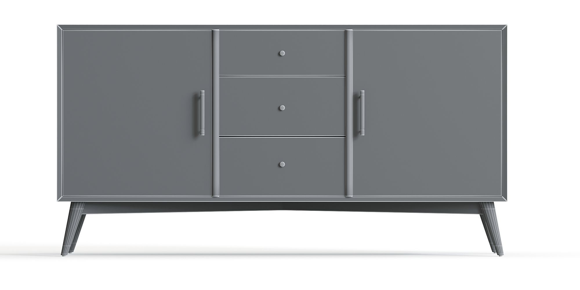 Mid Century Buffet 3D model_5
