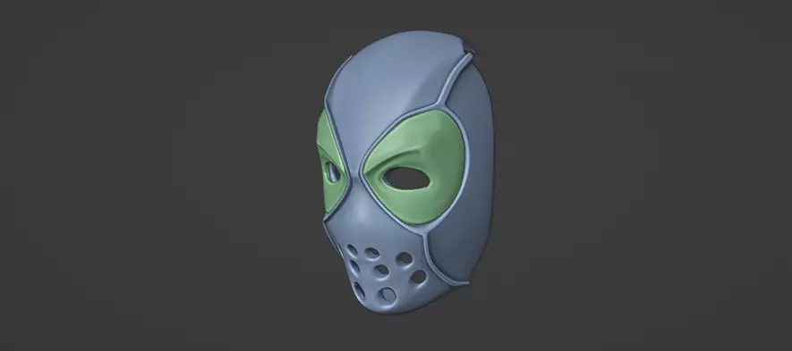 Modern comic Deadpoll FaceShell 3D print model