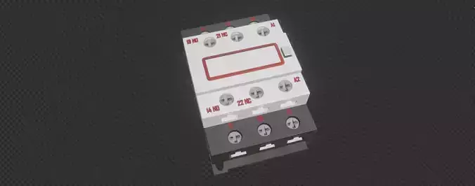 3 phase contactor  Low-poly 3D model