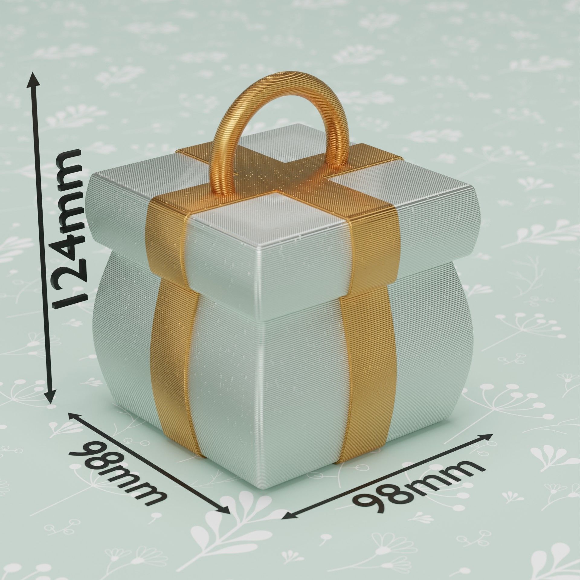 Christmas Present Gift Box 3D print model_2