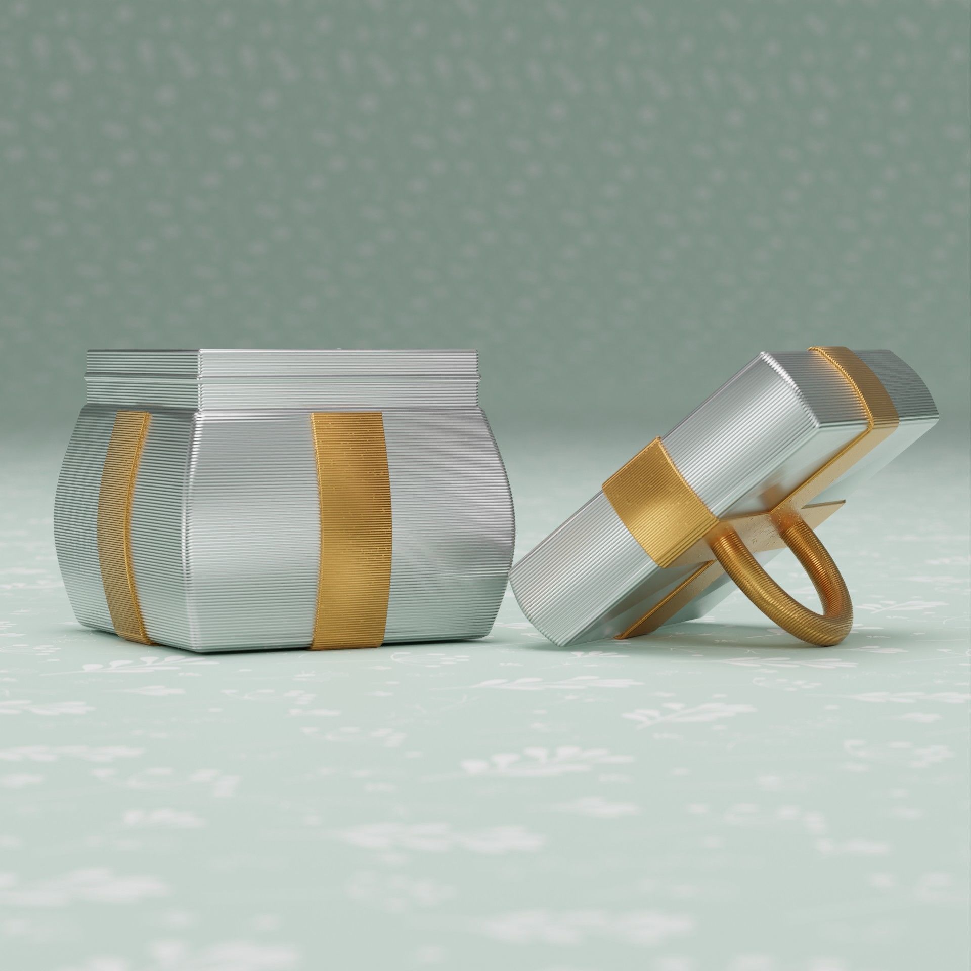 Christmas Present Gift Box 3D print model_7