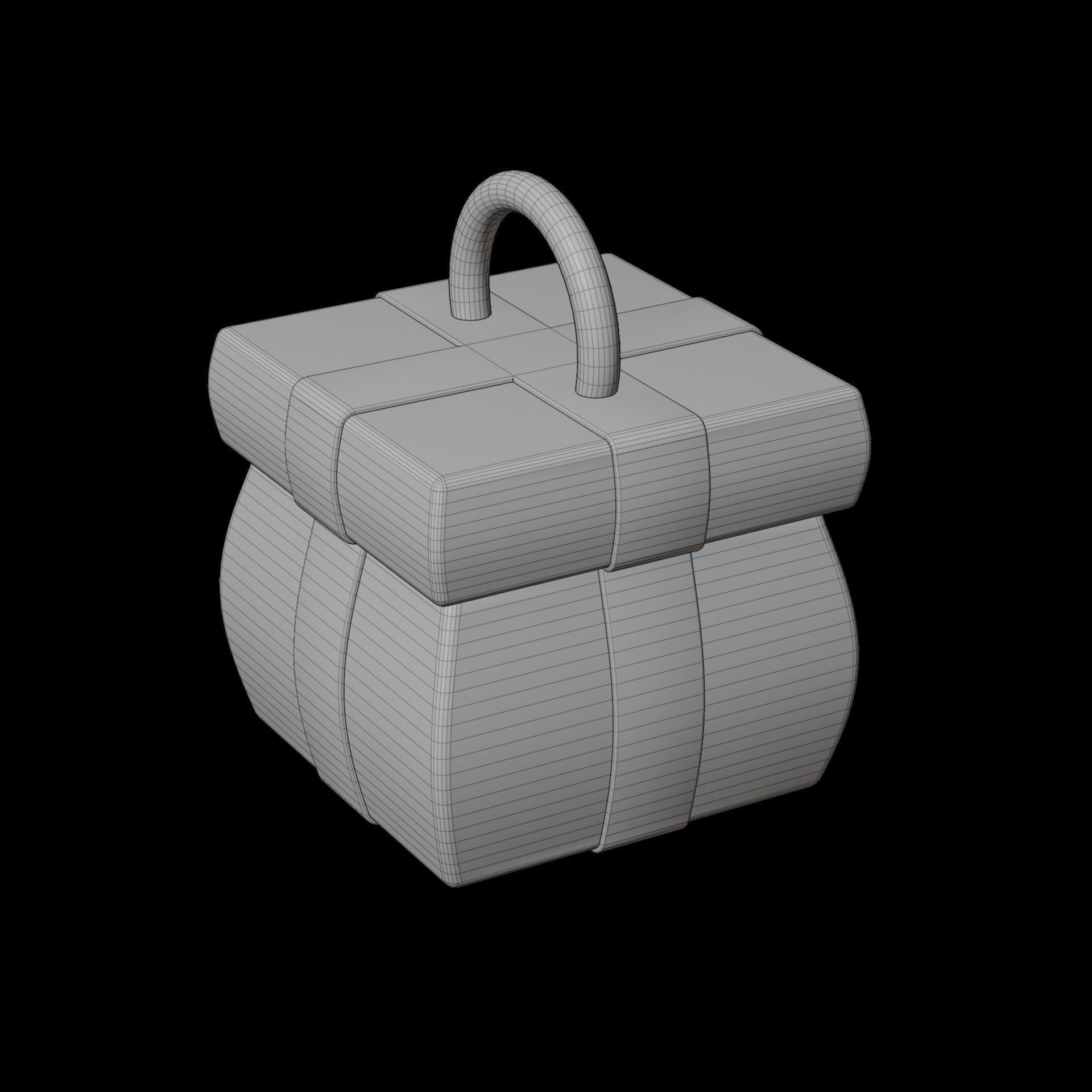 Christmas Present Gift Box 3D print model_10