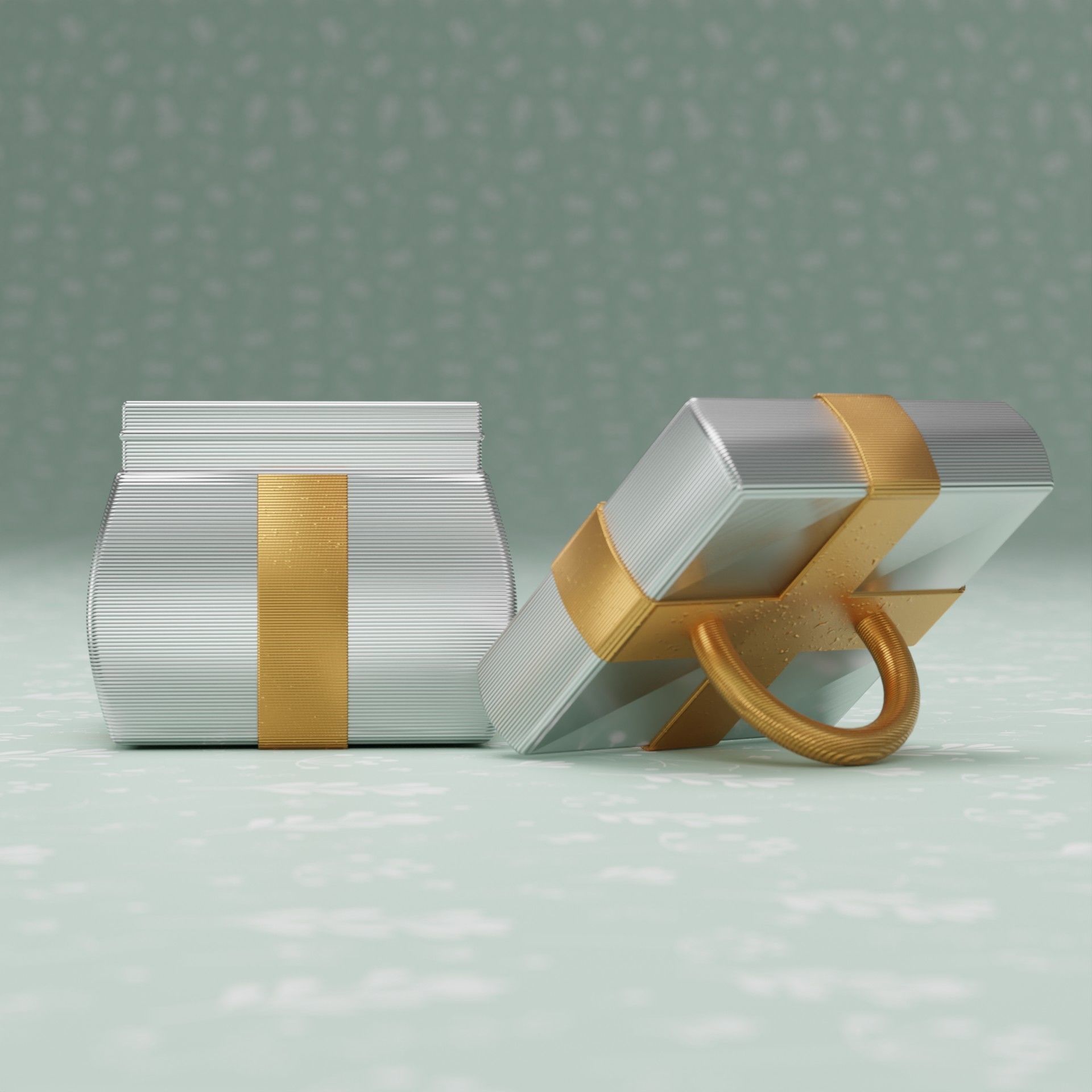 Christmas Present Gift Box 3D print model_8