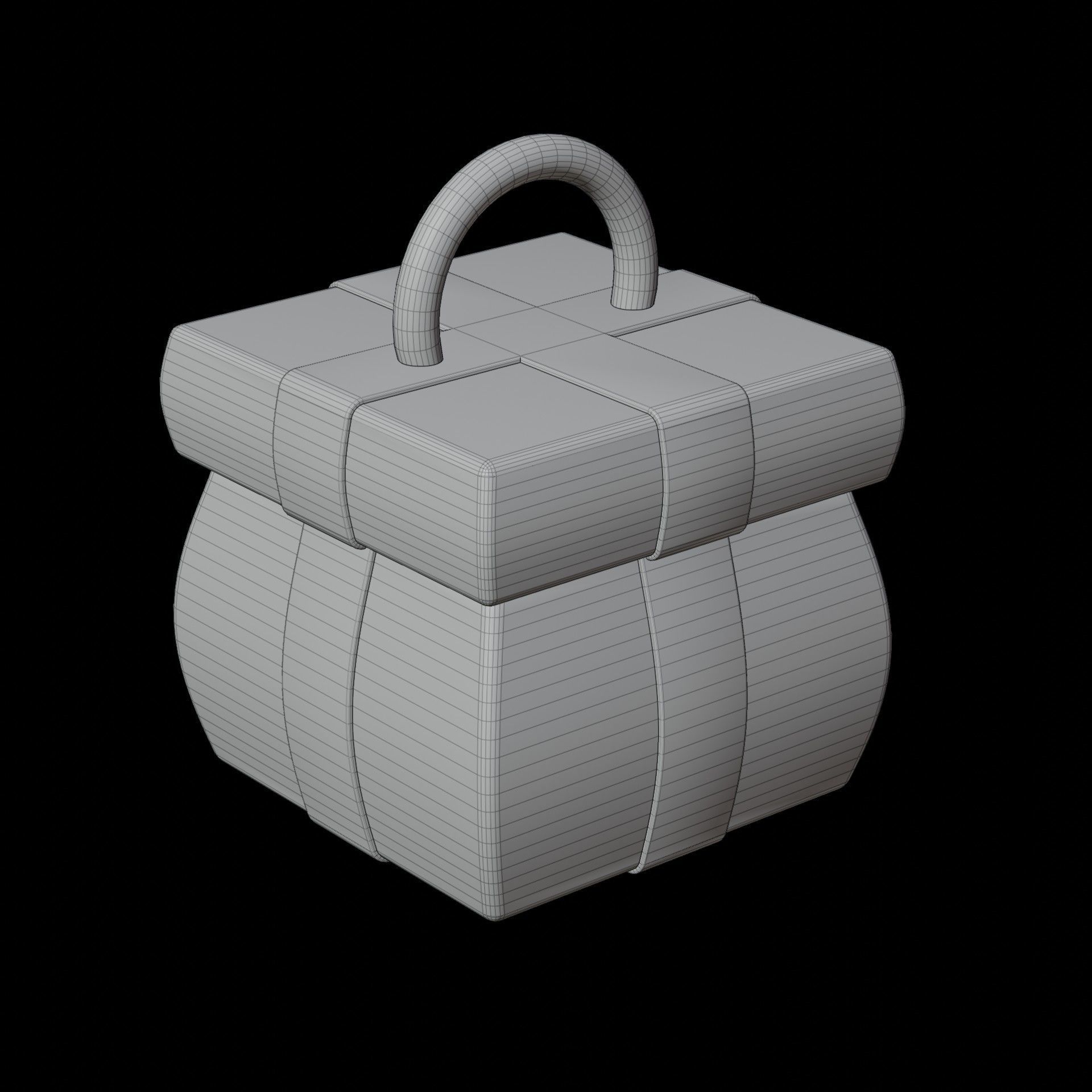 Christmas Present Gift Box 3D print model_9