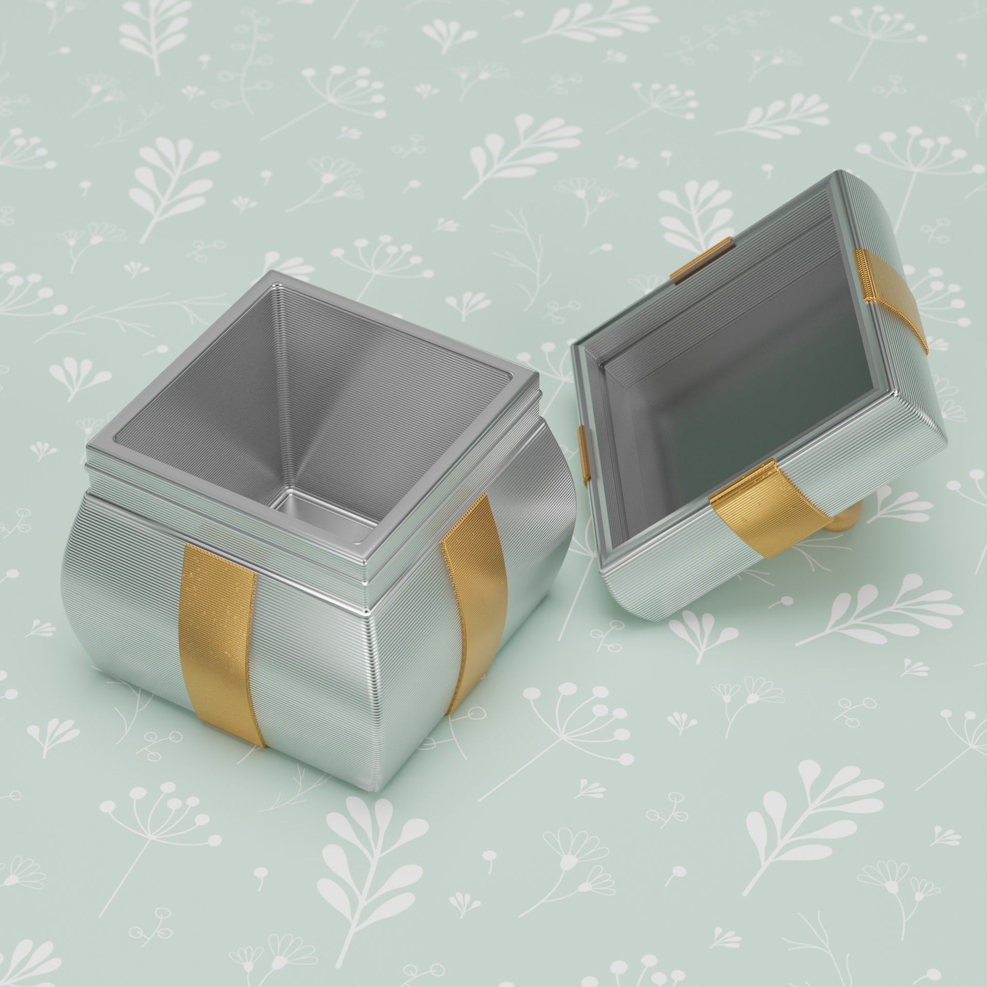 Christmas Present Gift Box 3D print model_6