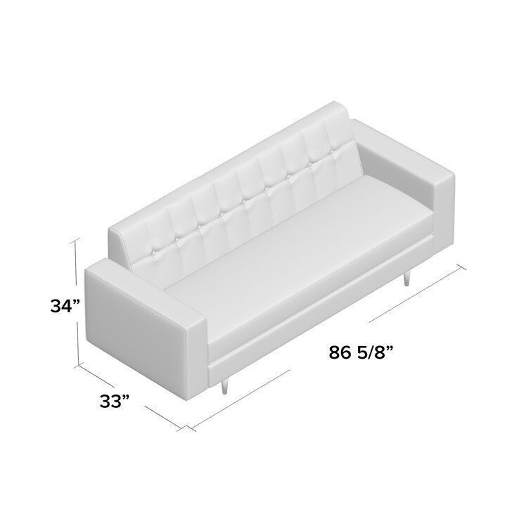 Roshni Upholstered Sofa 3D model_1