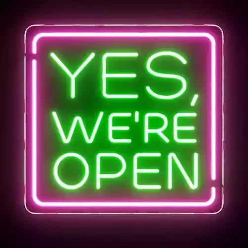 Yes Were Open Neon Sign