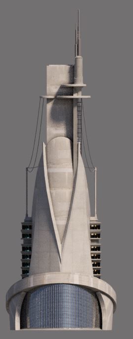 Eclectic Futurism Low-poly 3D model_29