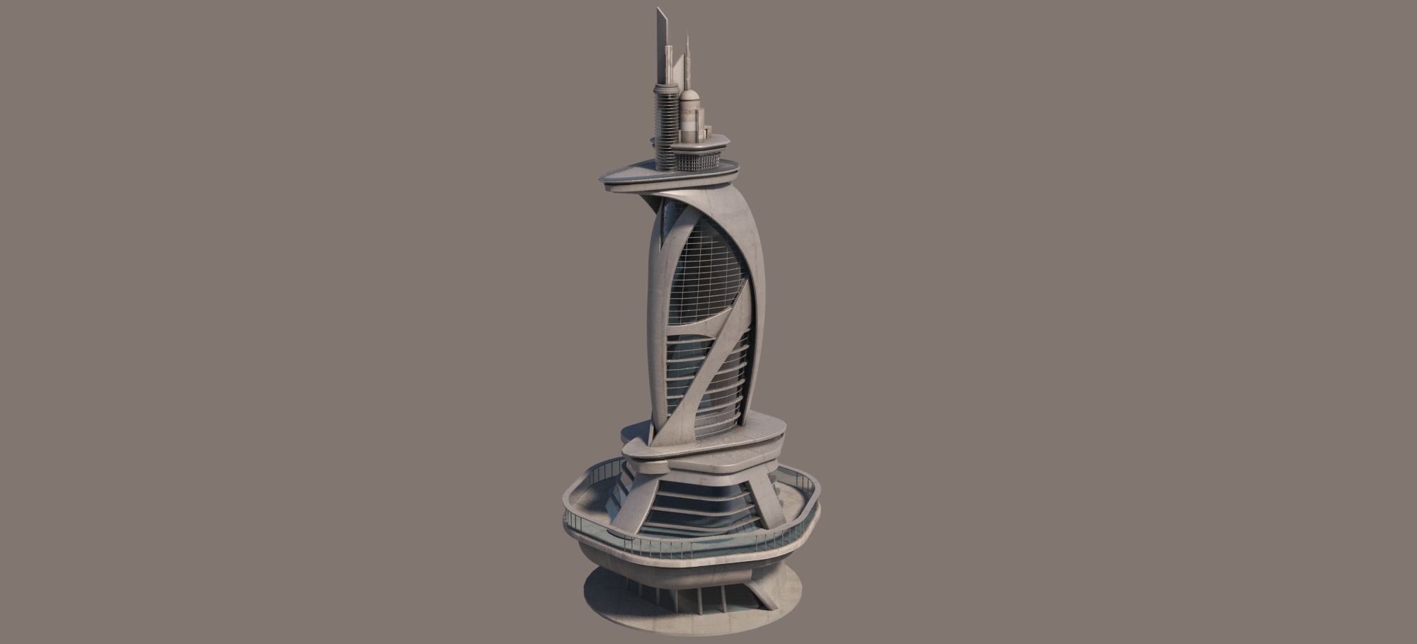 Eclectic Futurism Low-poly 3D model_6