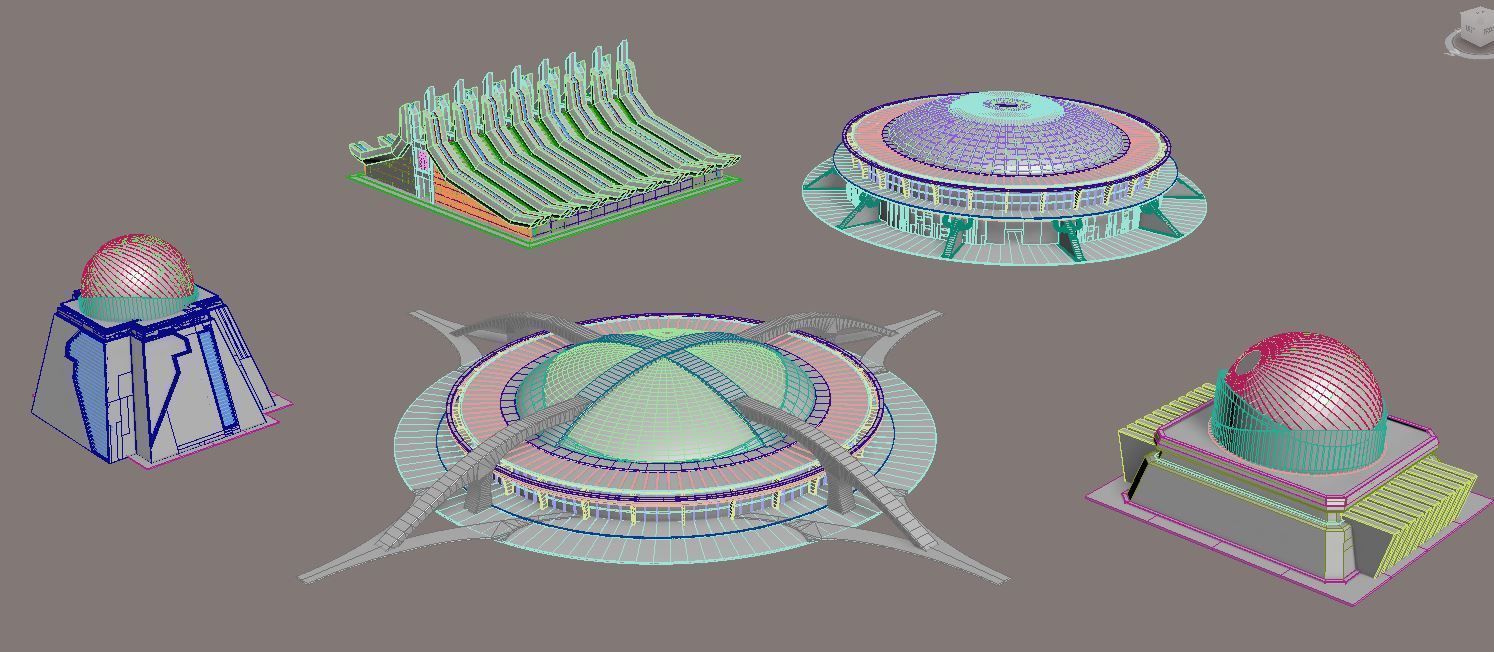 Eclectic Futurism Low-poly 3D model_47