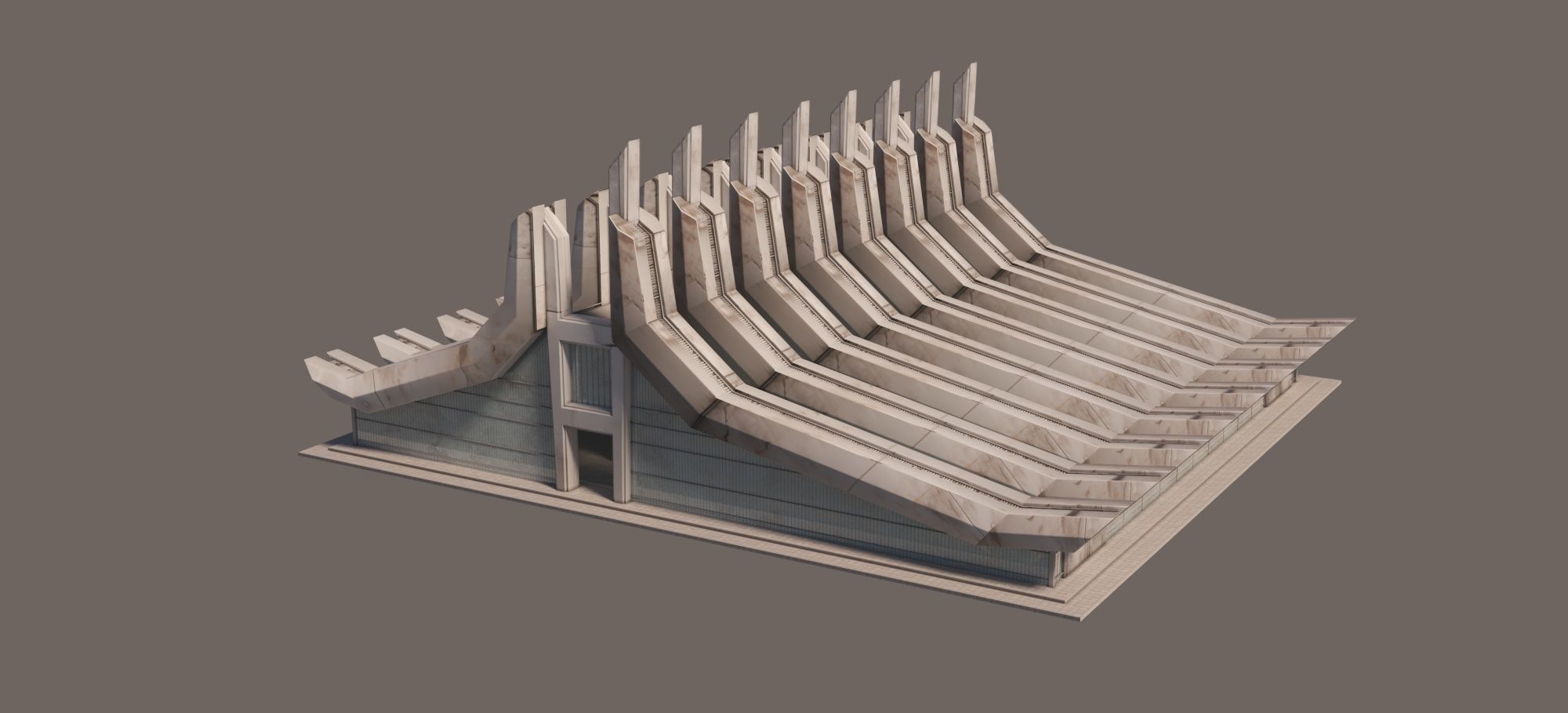 Eclectic Futurism Low-poly 3D model_3