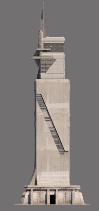 Eclectic Futurism Low-poly 3D model_22