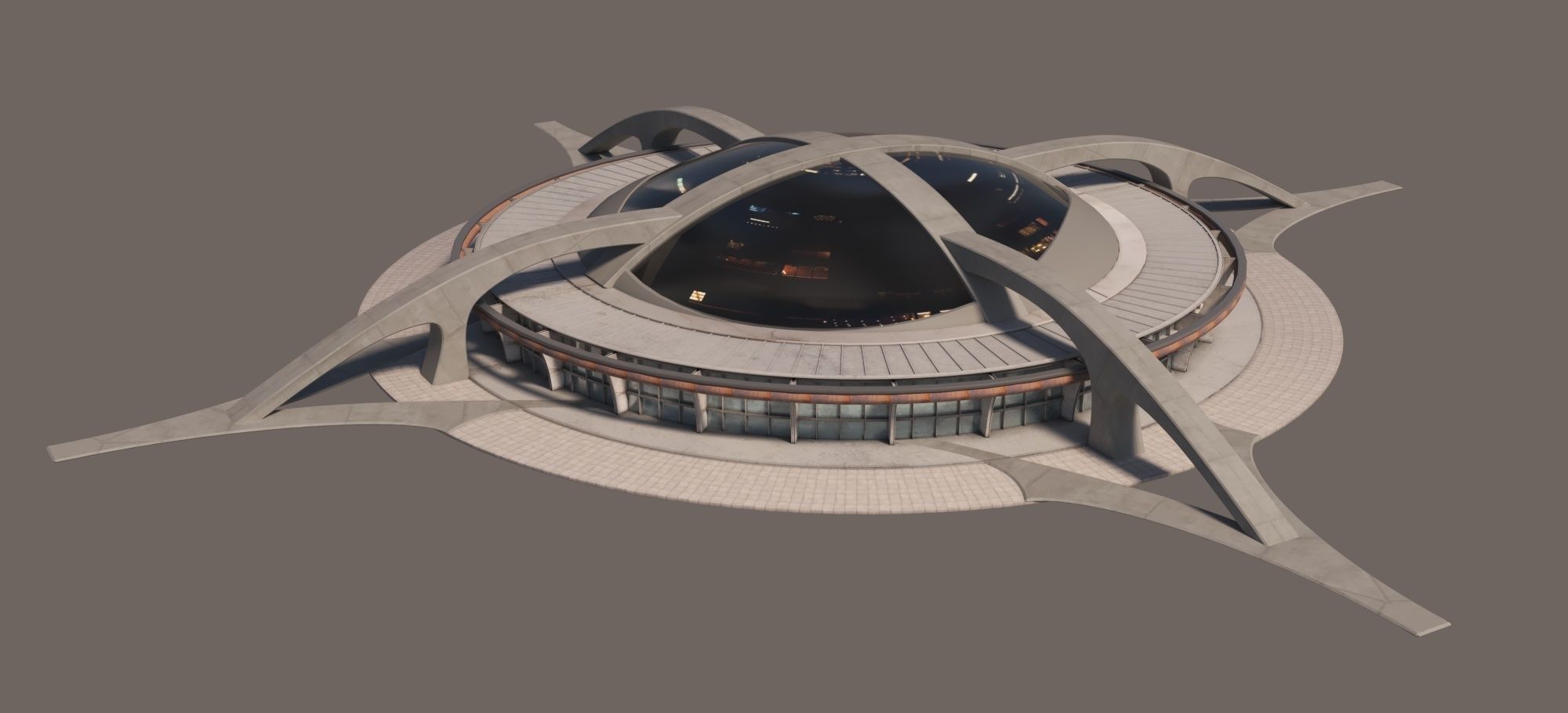 Eclectic Futurism Low-poly 3D model_2