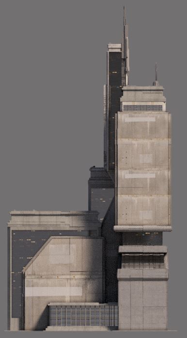 Eclectic Futurism Low-poly 3D model_33