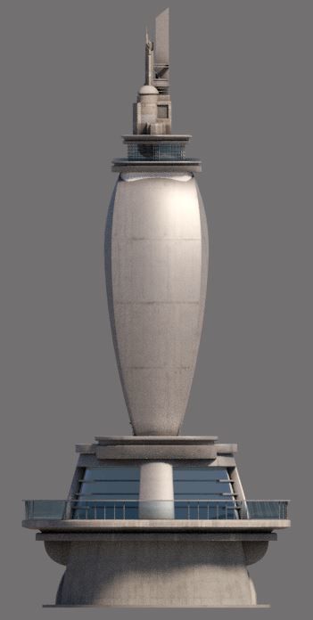 Eclectic Futurism Low-poly 3D model_21