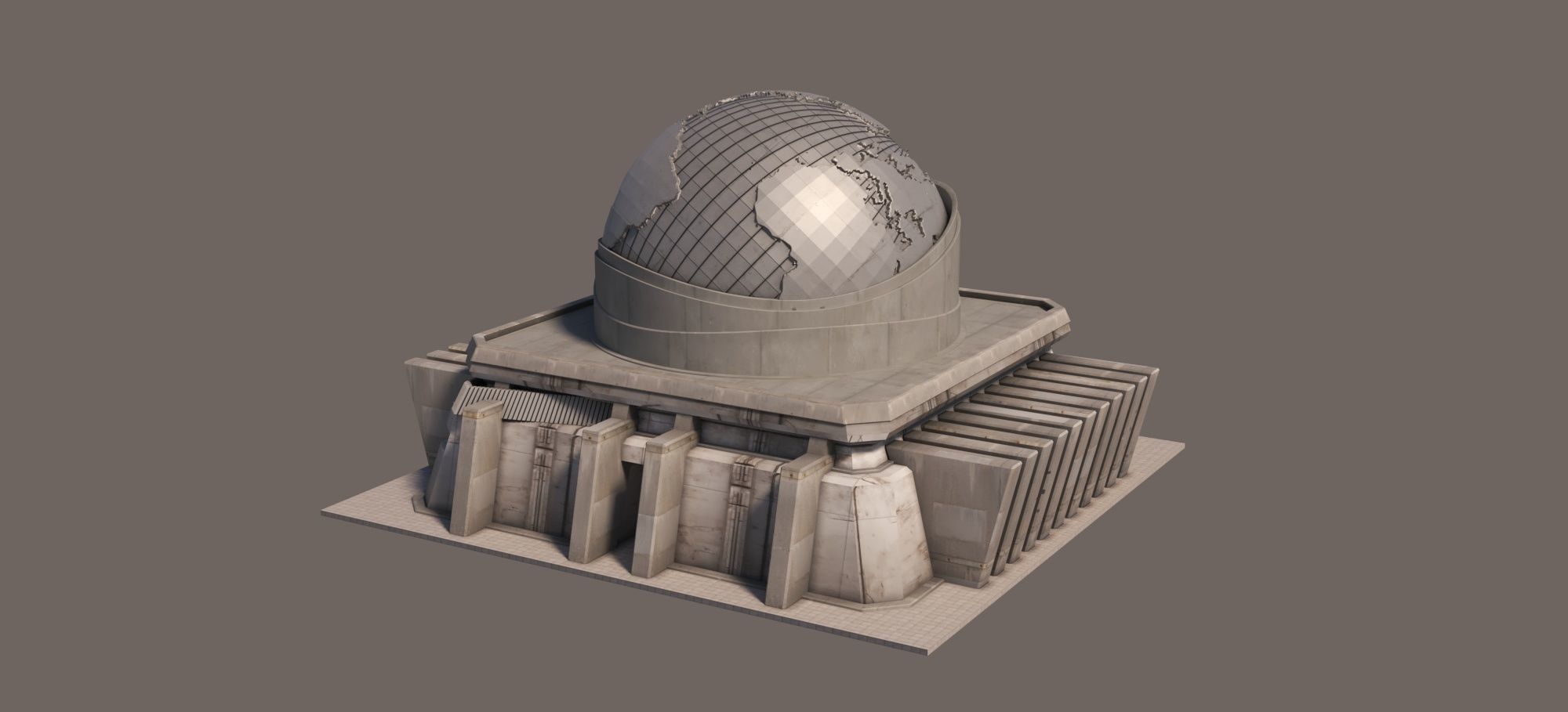 Eclectic Futurism Low-poly 3D model_4