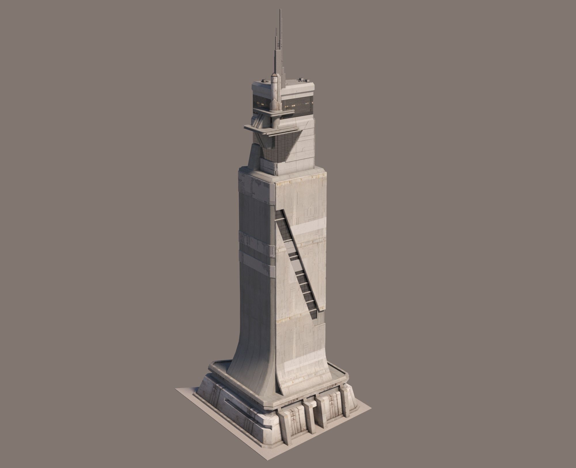 Eclectic Futurism Low-poly 3D model_7