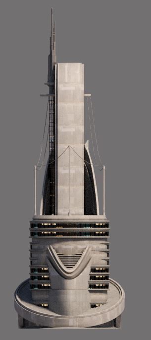 Eclectic Futurism Low-poly 3D model_28