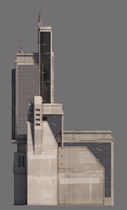 Eclectic Futurism Low-poly 3D model_31