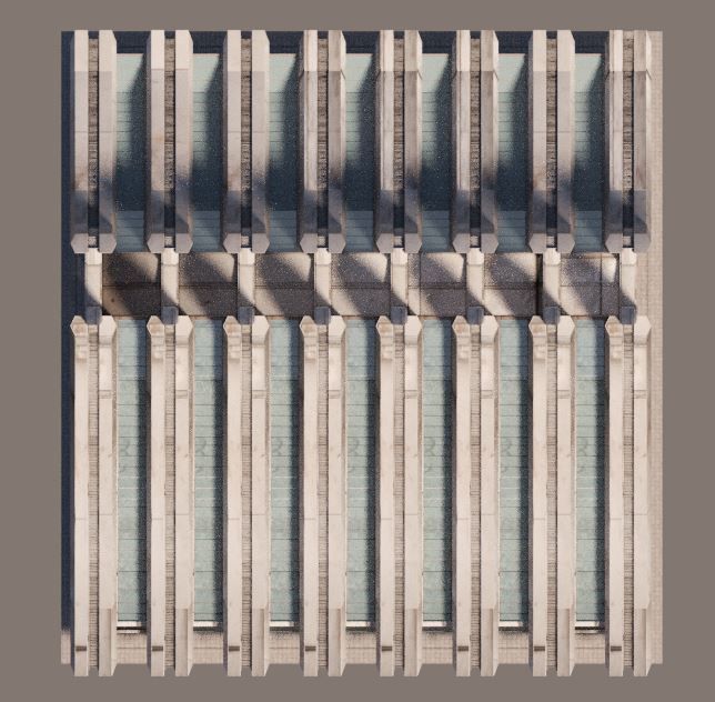 Eclectic Futurism Low-poly 3D model_35