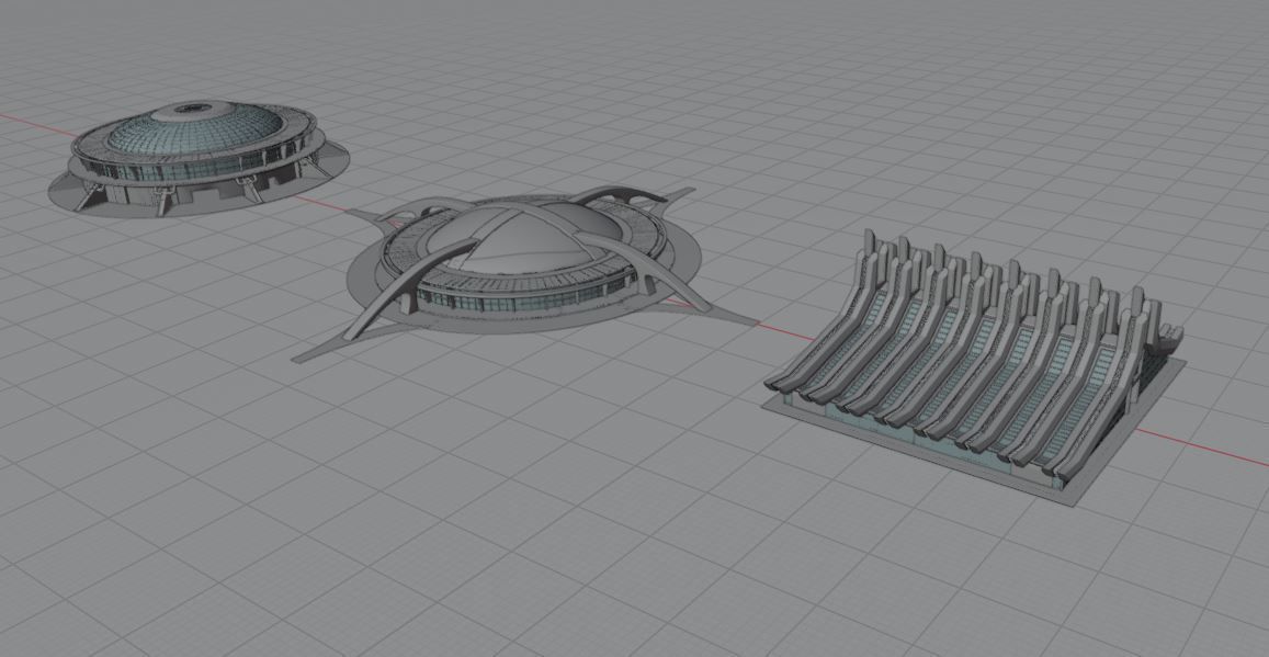 Eclectic Futurism Low-poly 3D model_41