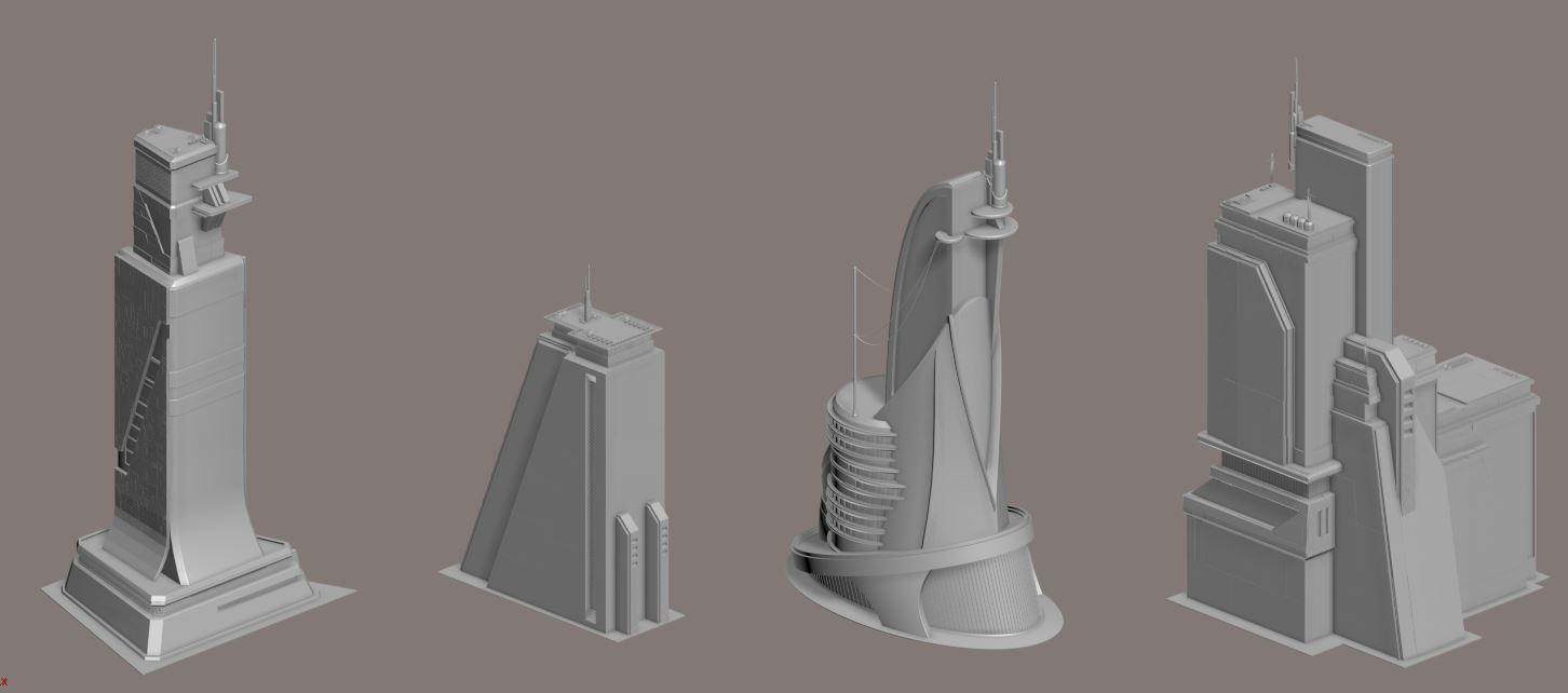 Eclectic Futurism Low-poly 3D model_48