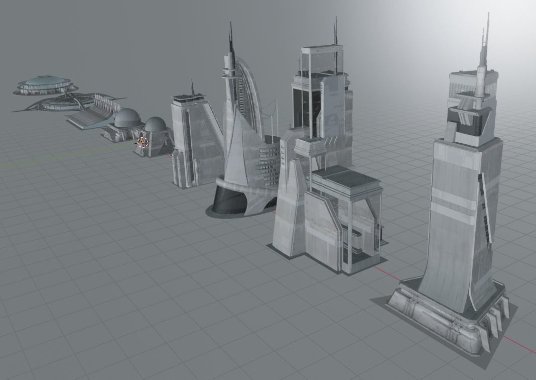 Eclectic Futurism Low-poly 3D model_40