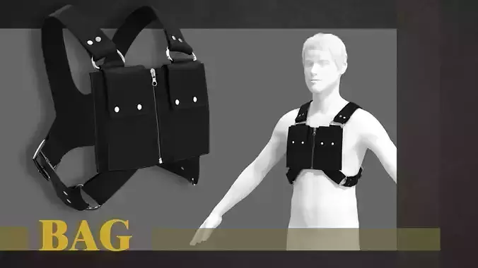 BAG MARVELOUS DESIGNER CLO OBJ FBX