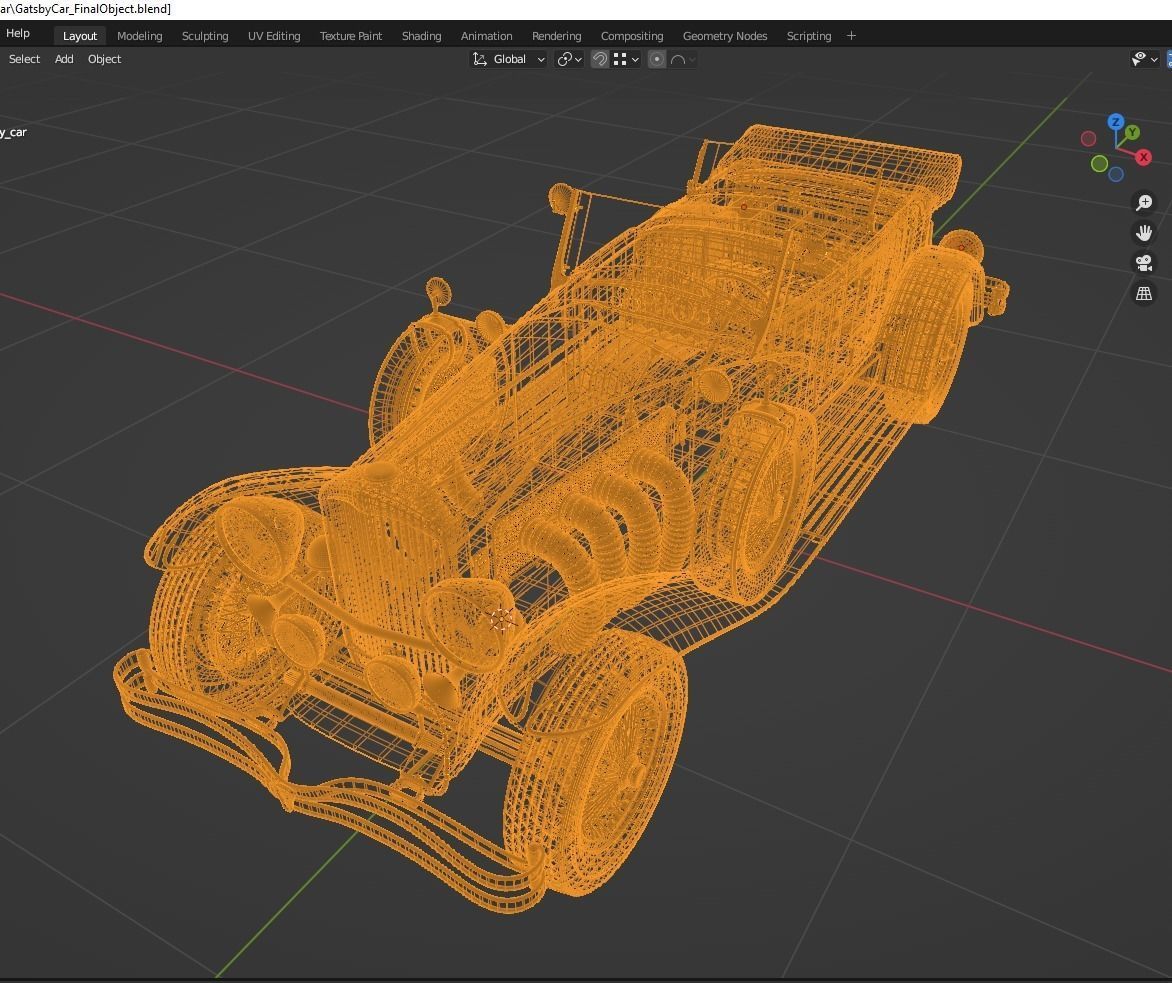Last Gatsby Car 3D model_4