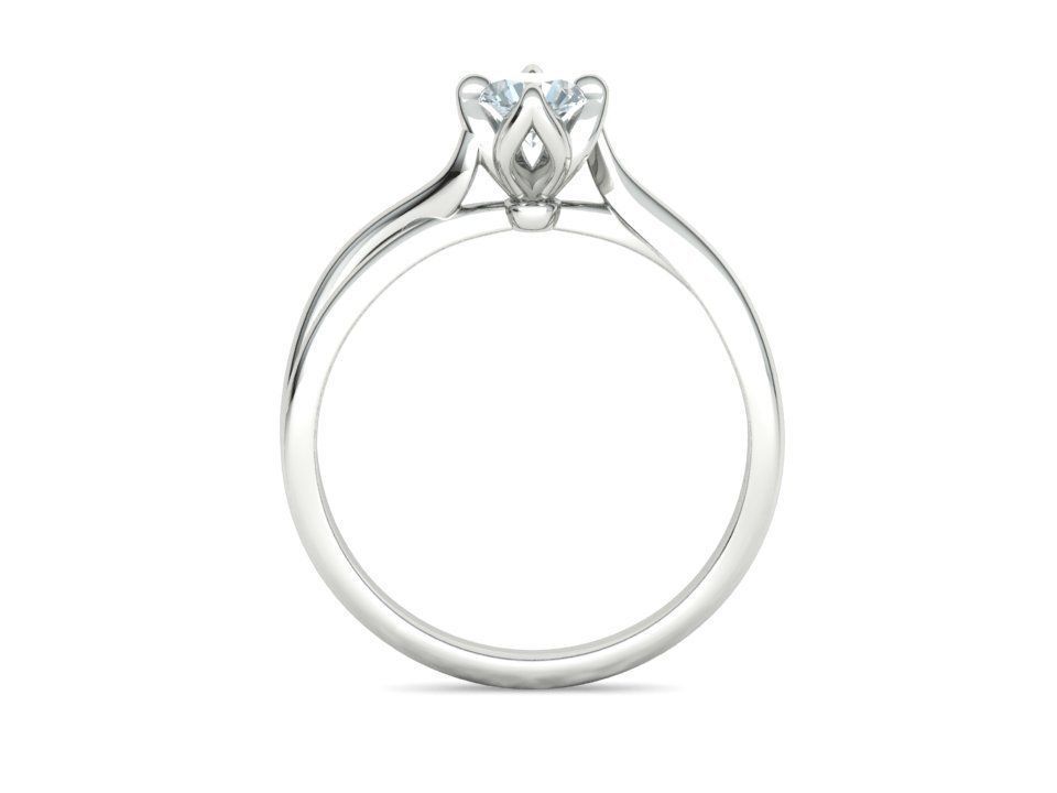 Solitaire Engagement Promise Ring Twisted Shank design 3D print model_17