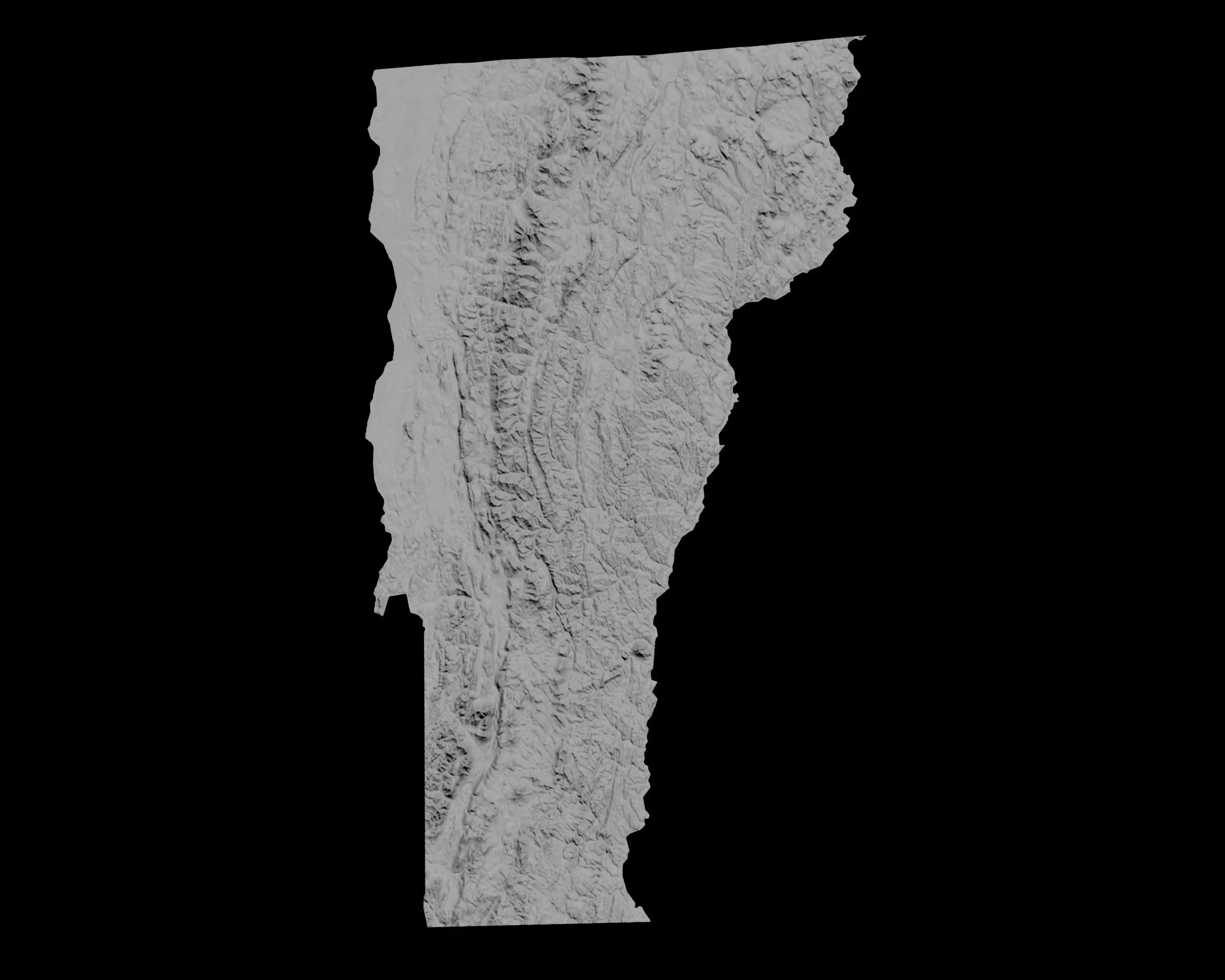 3D Topographical Map of Vermont 3D print model