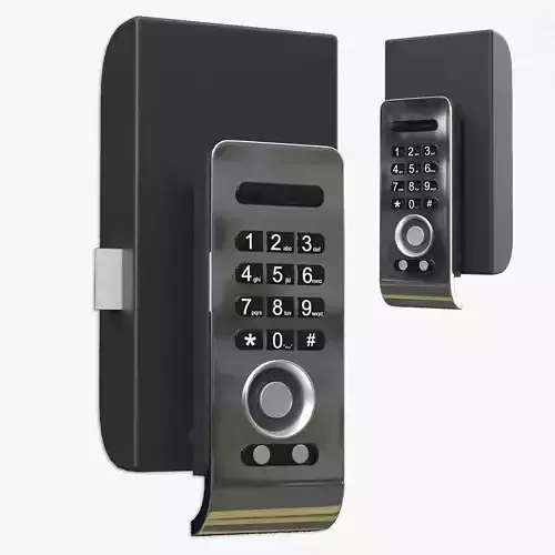 Digital Locker Kale Style Electronic Cabinet Lock Low-poly 3D model