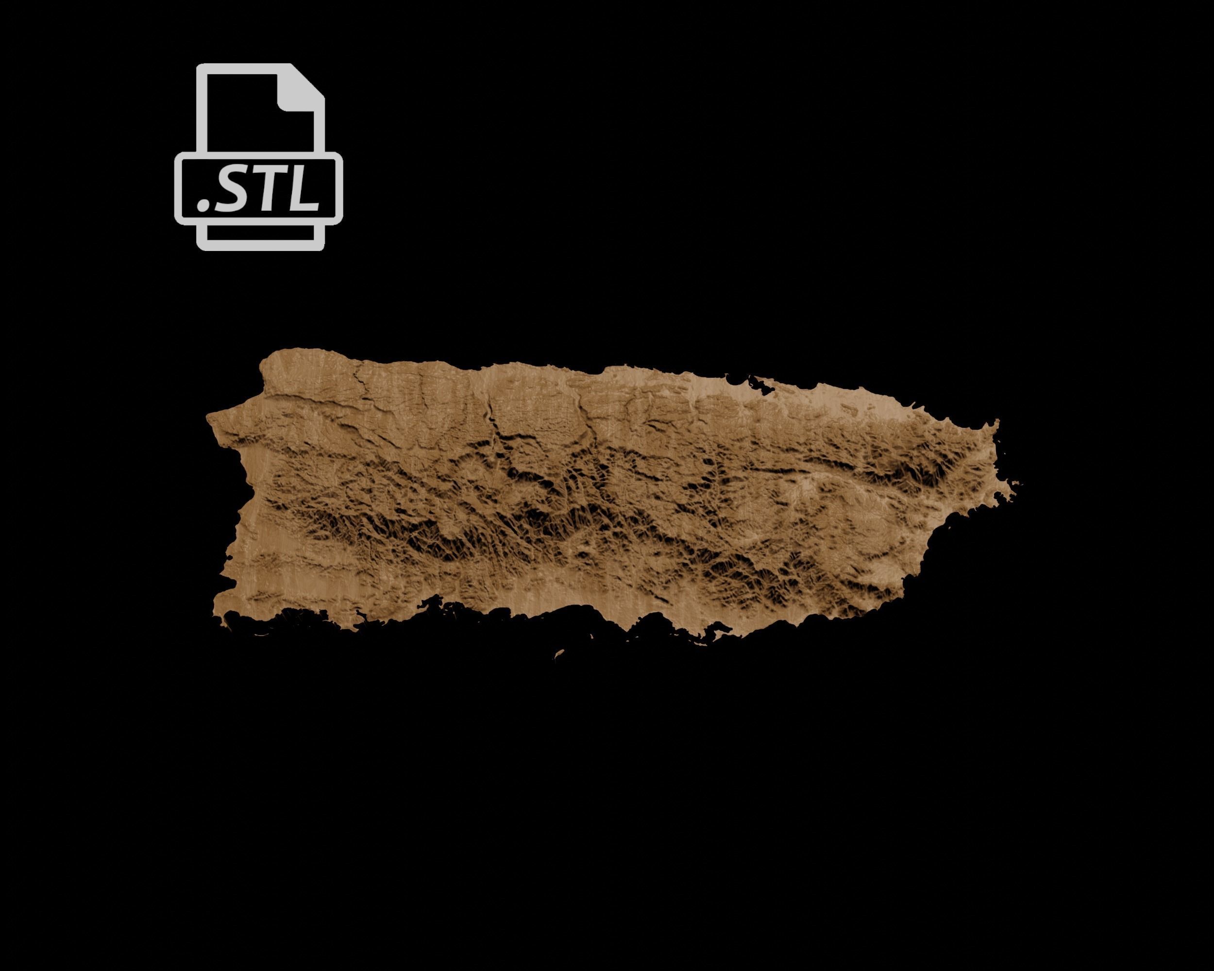 3D Topographical Map of Puerto - 3d Topographical Map Of Puerto Rico 3d Model 1dd7f8d70c