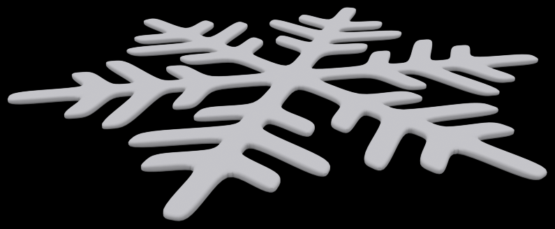 Snowflake 3D print model_1