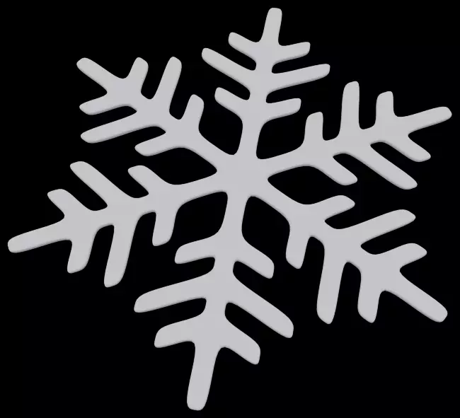 Snowflake 3D print model_0