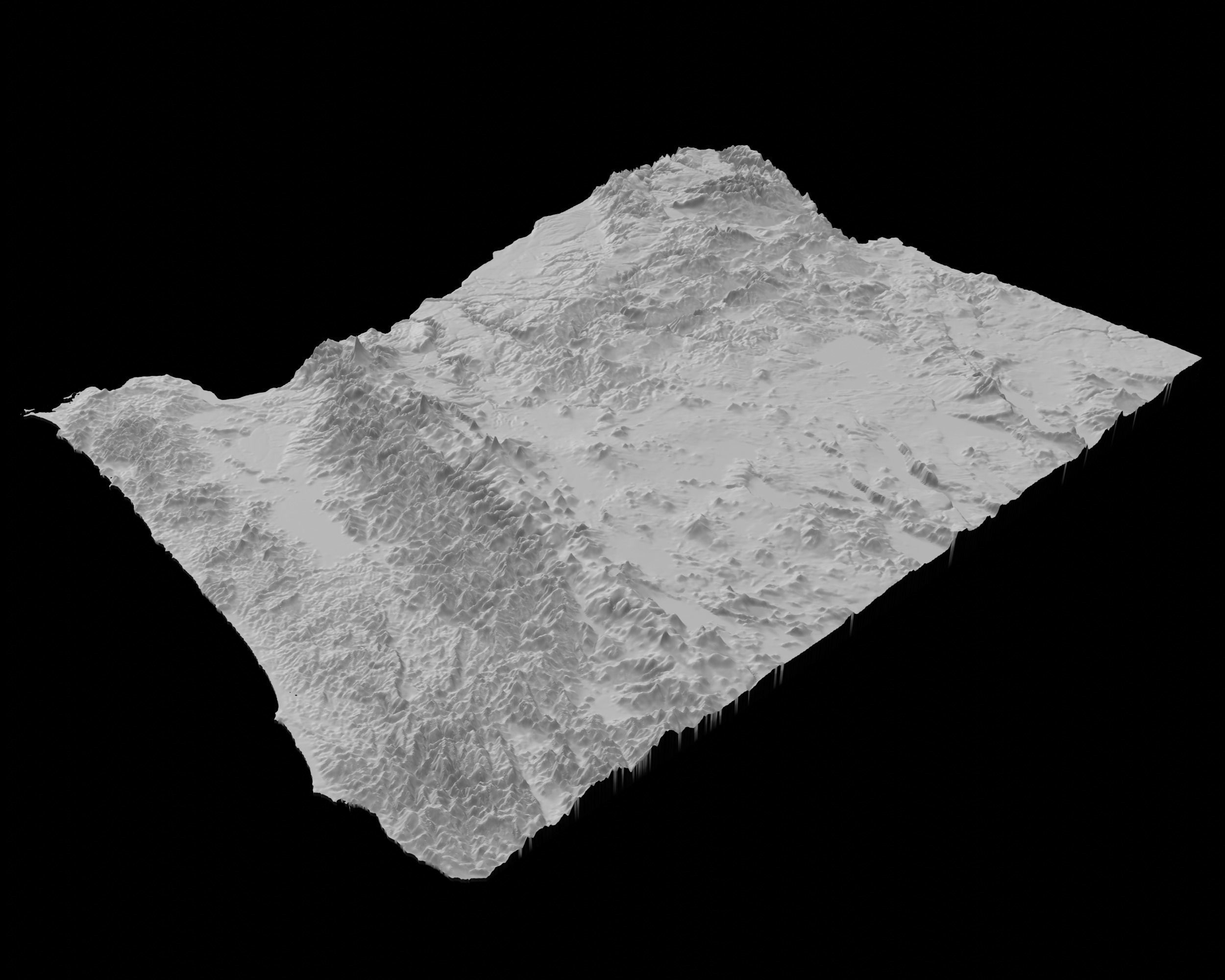3D Topographical Map of Oregon 3D print model_4