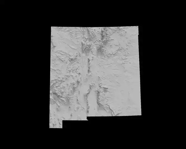 3D Topographical Map of New Mexico