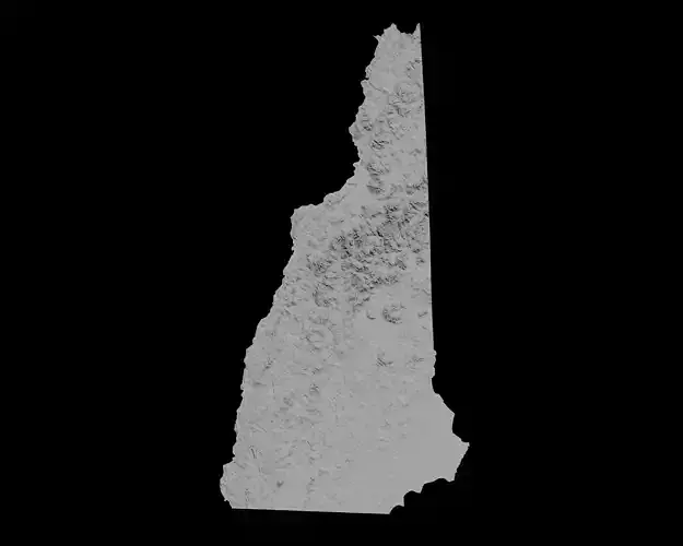 3D Topographical Map of New Hampshire