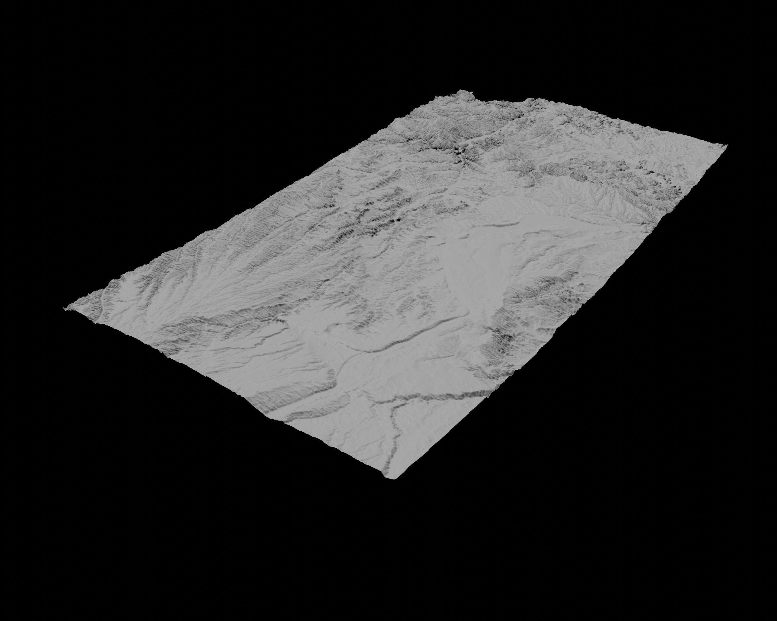 3D Topographical Map of Kansas 3D print model_4