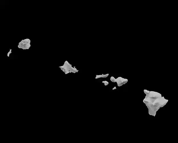 3D Topographical Map of Hawaii 3D print model