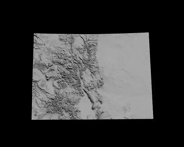 3D Topographical Map of Colorado