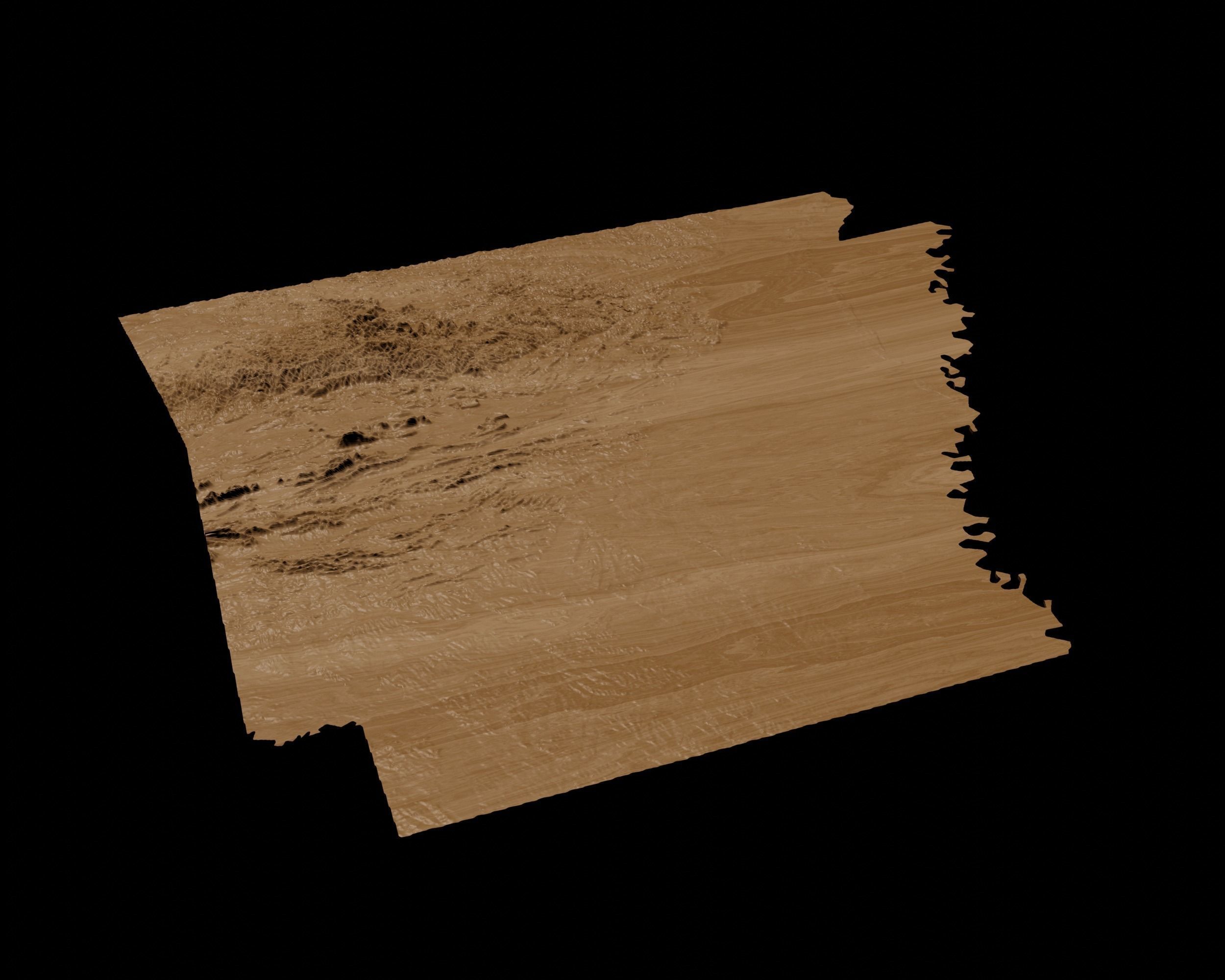 3D Topographical Map of Arkansas 3D print model_5