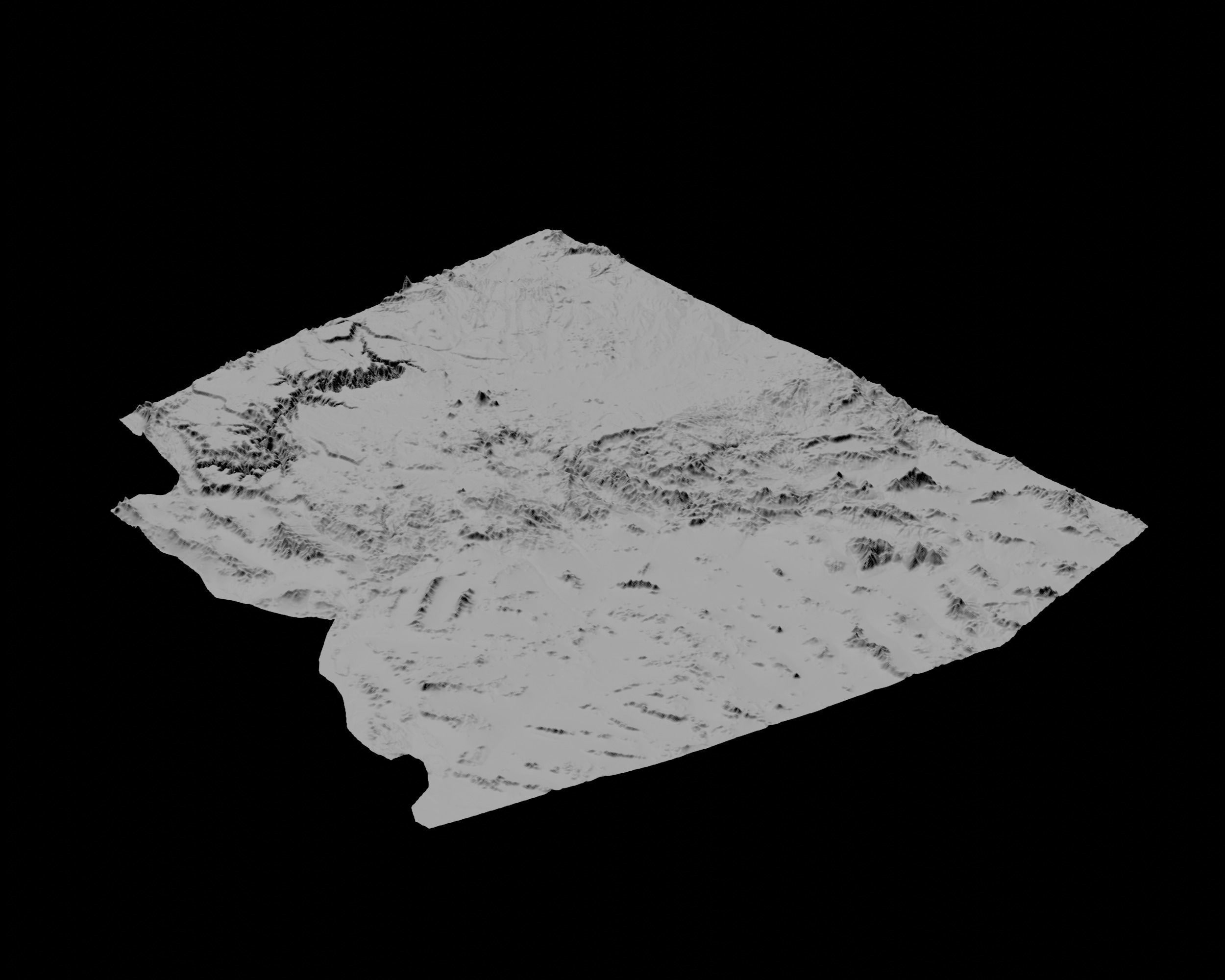 3D Topographical Map of Arizona 3D print model_4