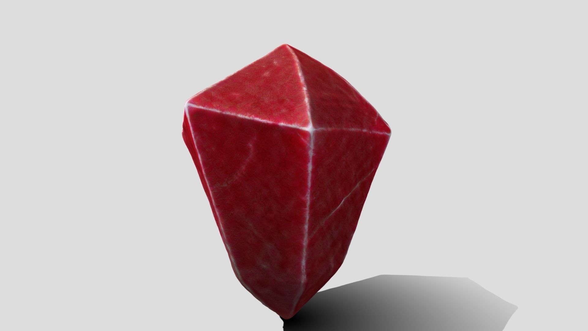 Red Gem 3D model_1