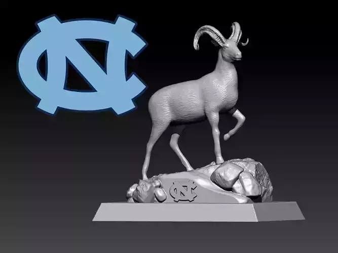 NCCA - THE NORTH CAROLINA TAR HEELS MASSCOT  - 3D PRINT - CNC 3D print model