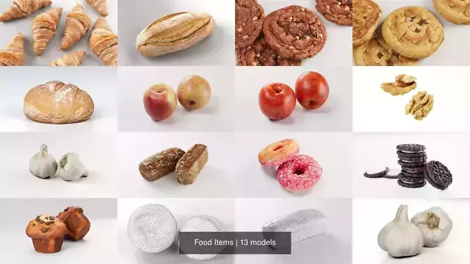 Food Items 3D Model Collection