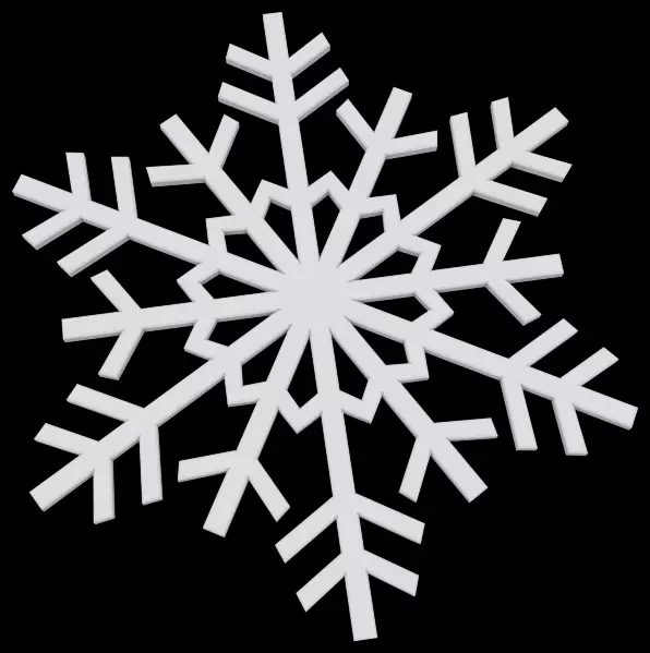 Snowflake 3D print model_0