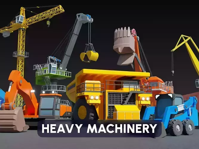 Heavy Machinery Low-poly 3D model
