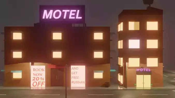 LOW POLY NEON TOWN