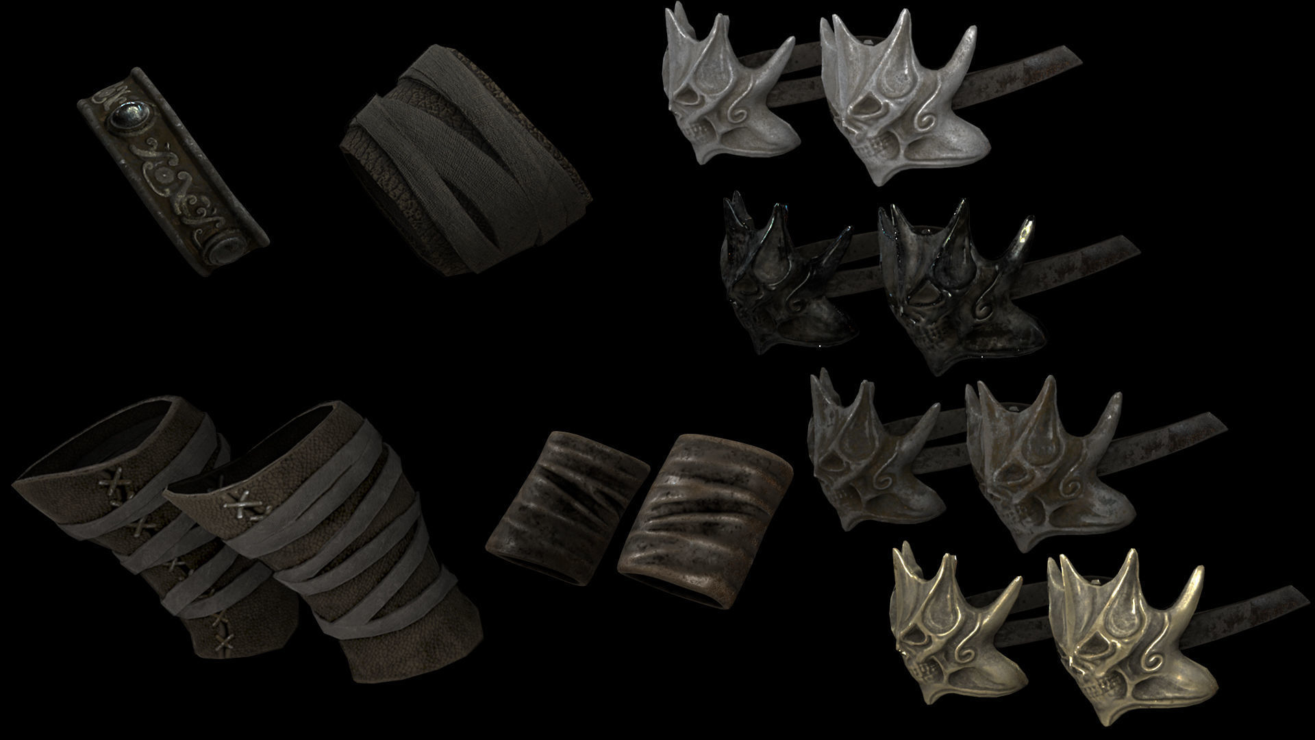 35 Archer Armor Low-poly 3D model_12